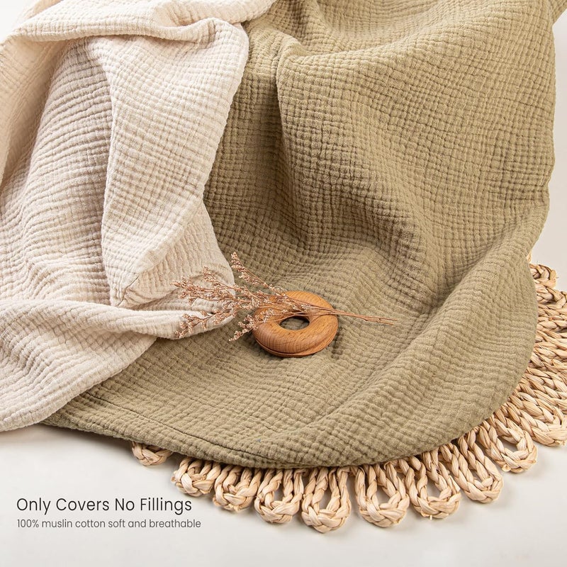 Termichy Baby Lounger Cover Muslin: Soft Cotton Slipcover for Snuggle Me Lounger - Removable & Machine Washable for Daily Use - Zipper-Free & Skin-Friendly for Newborn Girls and Boys - Image 3